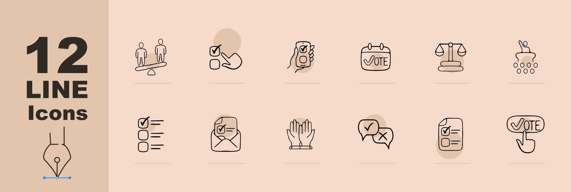 Fast delivery icon set. Illustrations representing quick and efficient delivery services. Delivery concept. Pastel color background. line icon for Business vector