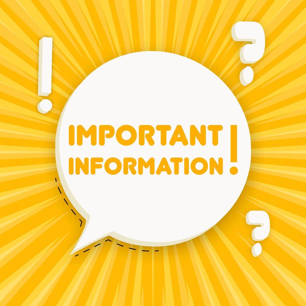 Important message. Speech bubble with Important message text. 3d illustration. Pop art style. line icon for Business and Advertising vector