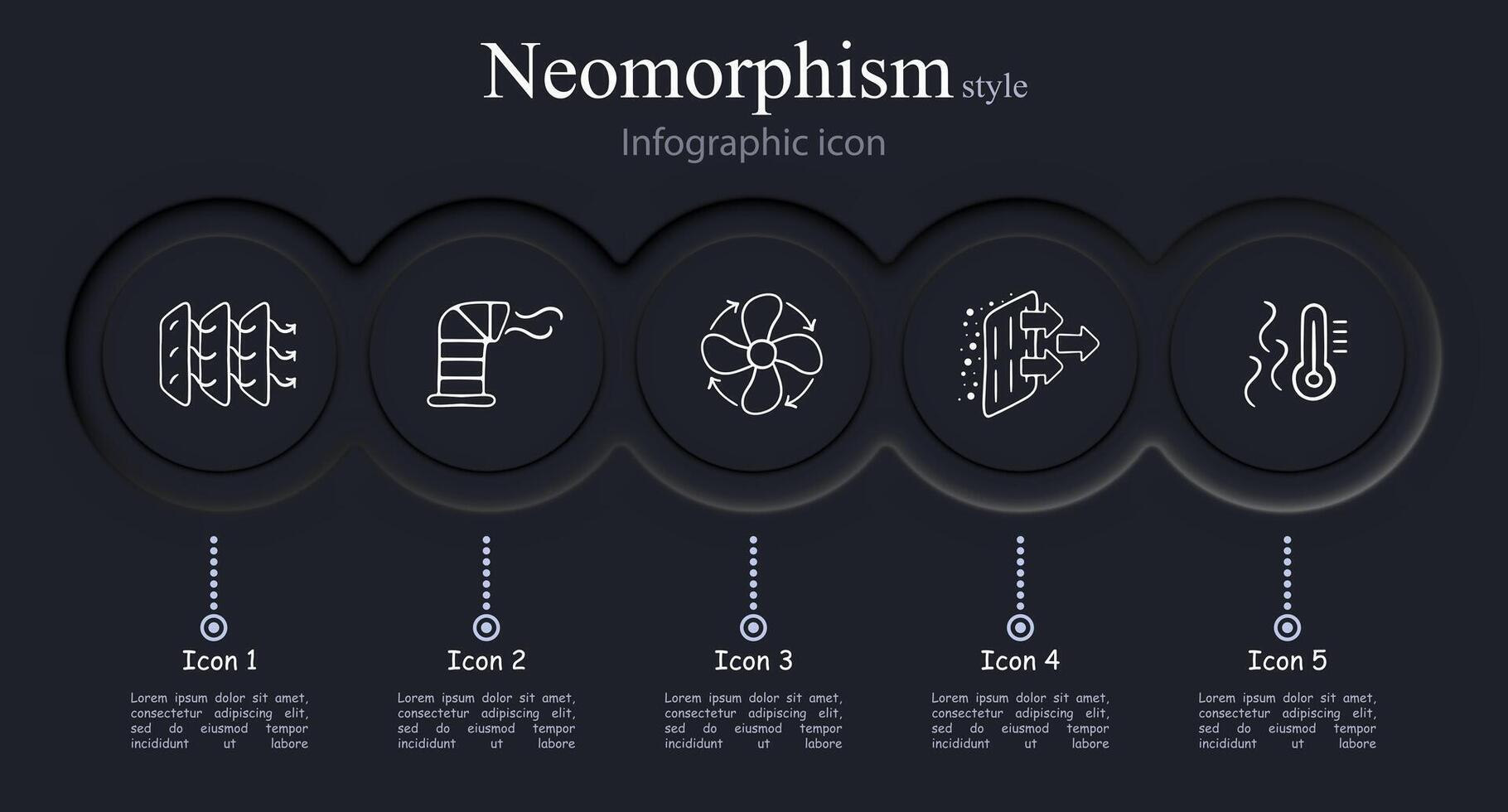Hot Weather Cooling Icon Set. Refreshing breeze, cooling fans, ice cubes, chilled beverages. Summer heat relief concept. Neomorphism style. line icon for Business vector