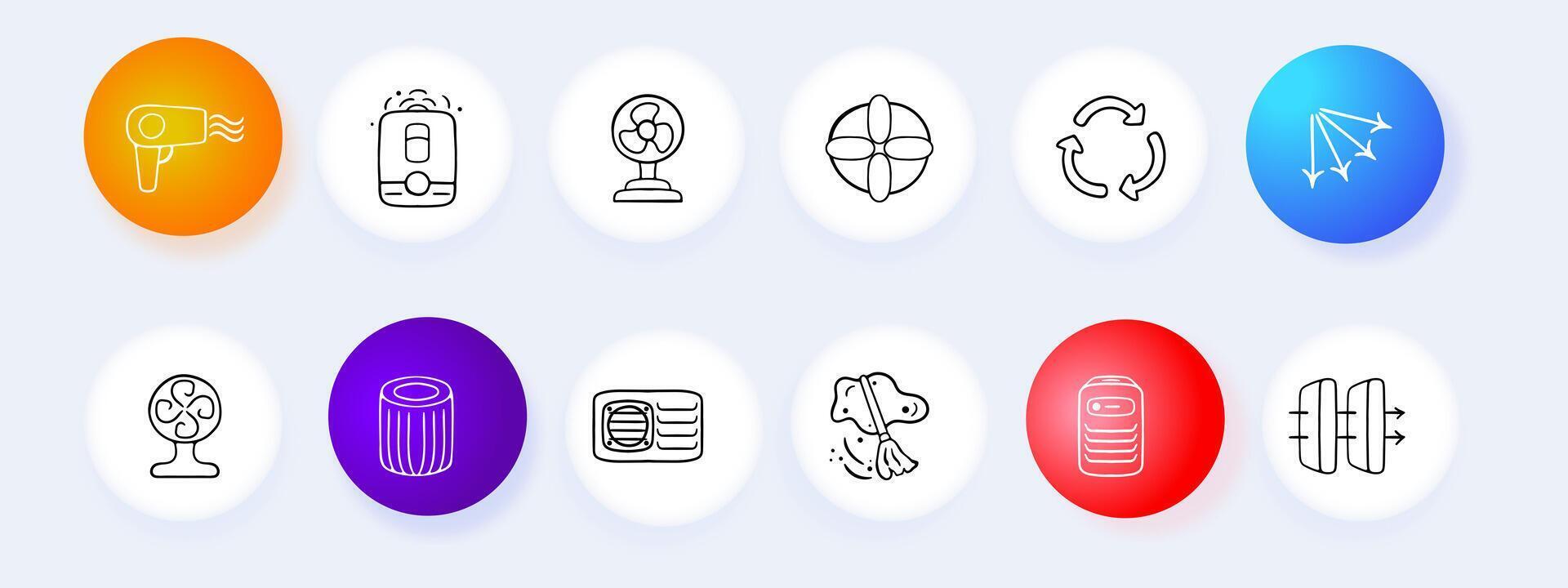 COVID-19 virus protection icon set. Mask, hand sanitizer, social distancing, disinfection. Vaccination concept. Neomorphism style. line icon for Business vector