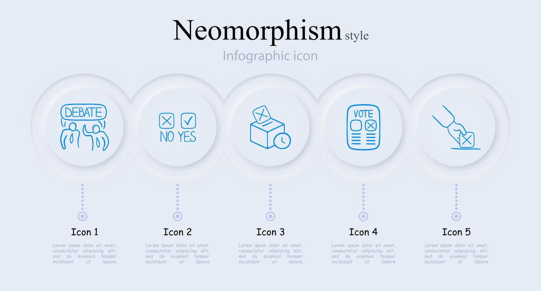 Set of icons representing debates in voting. Symbolic representation of discussions, Arguments concept. Neomorphism style. line icon for Business vector