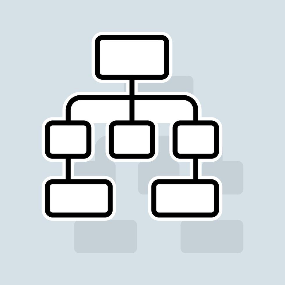 Branched diagram line icon. Graph, diagram, statistics, function, table, pie chart, infographic. Finance concept. sticker line icon on white background vector