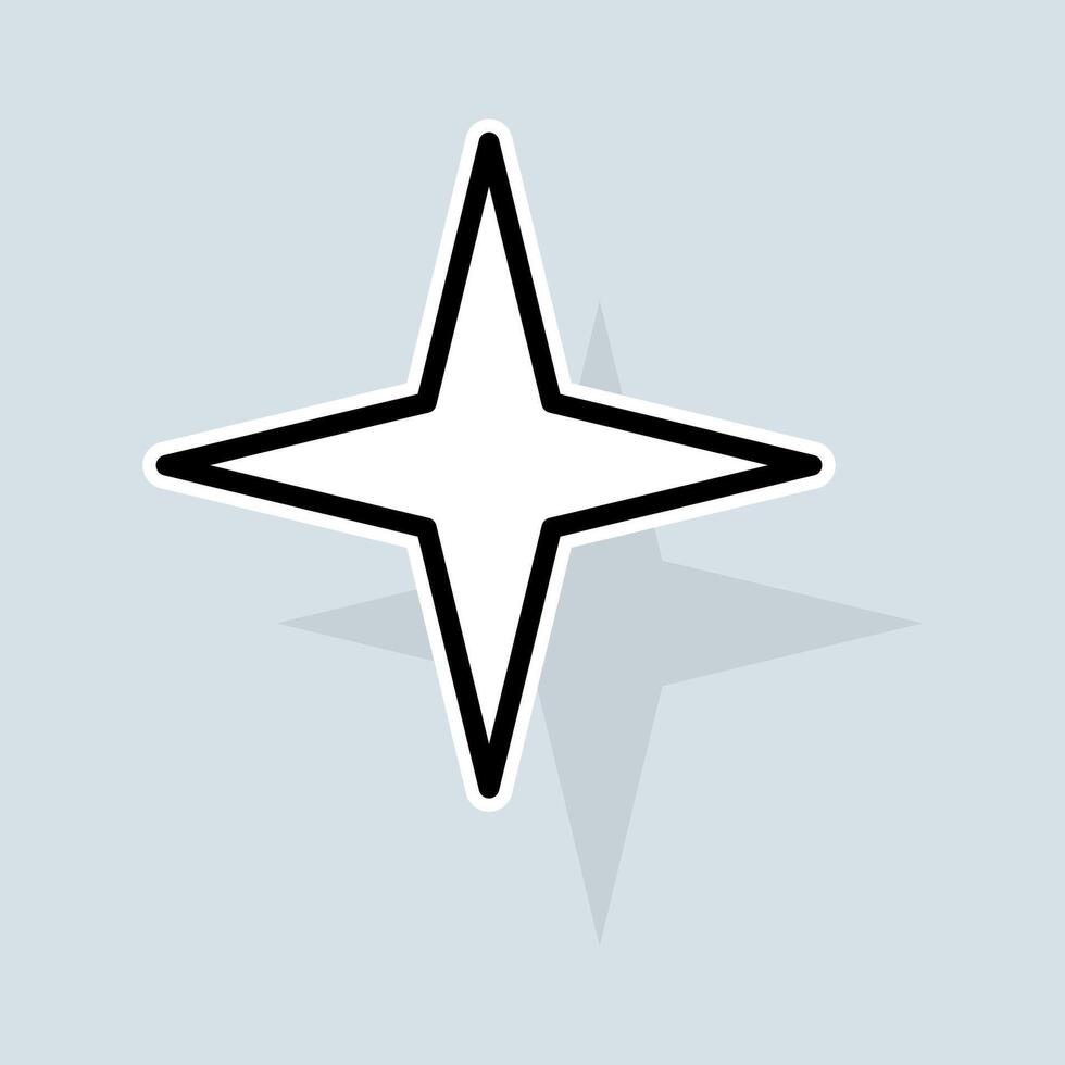 Stars with shine line icon. New year, liked, rating, dislike, pie chart, favorites, christmas, rate the service, like, stars. Feedback concept. sticker line icon on white background vector