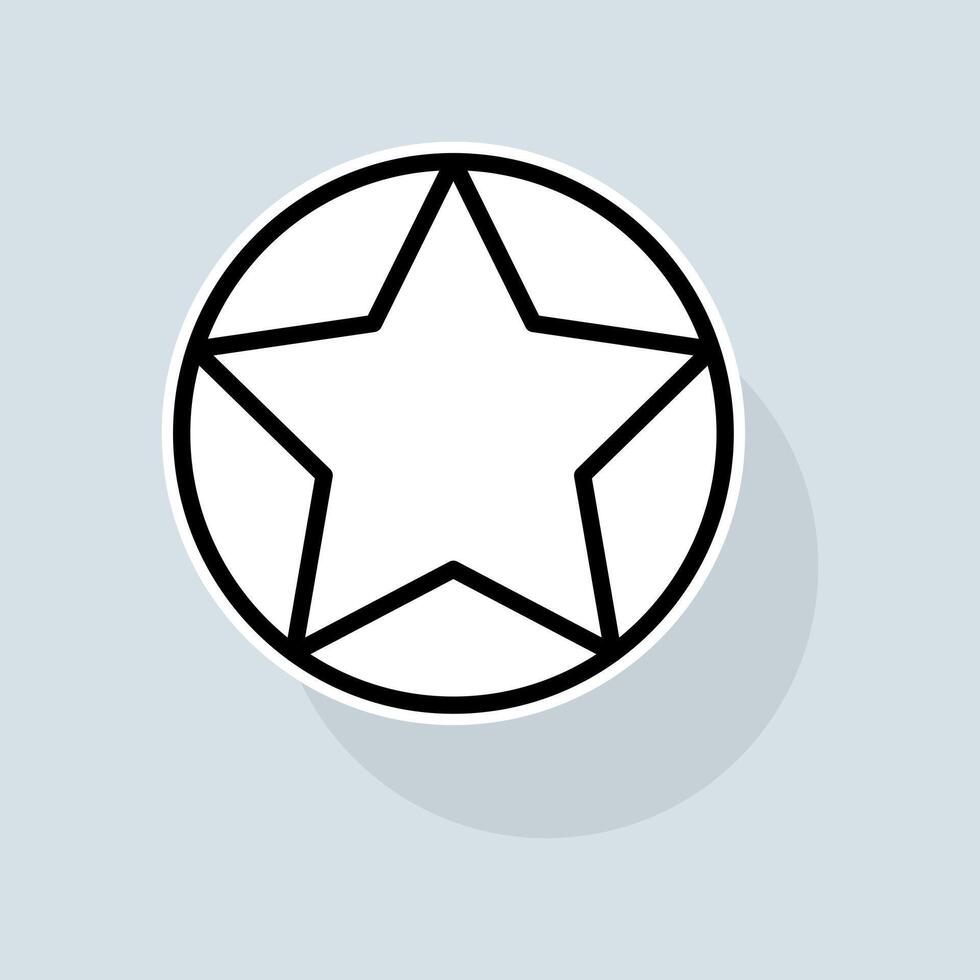 Stars in a circle line icon. Liked, rating, favorites, new year, christmas, rate the service, like, dislike, pie chart, stars. Feedback concept. sticker line icon on white background vector