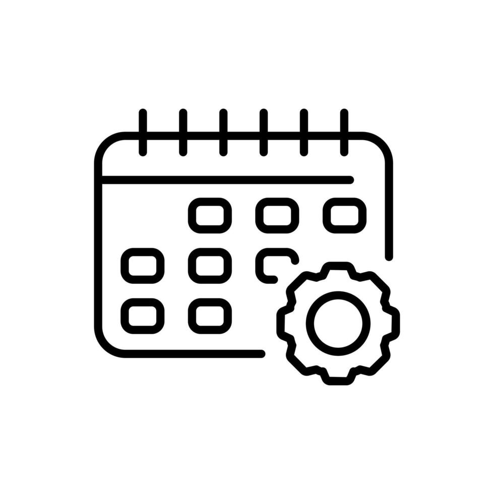 Calendar line icon. Date, year, day, month, holiday, day, event, Maya, time, new year, week, schedule, day off. Calendar concept. line icon on white background vector