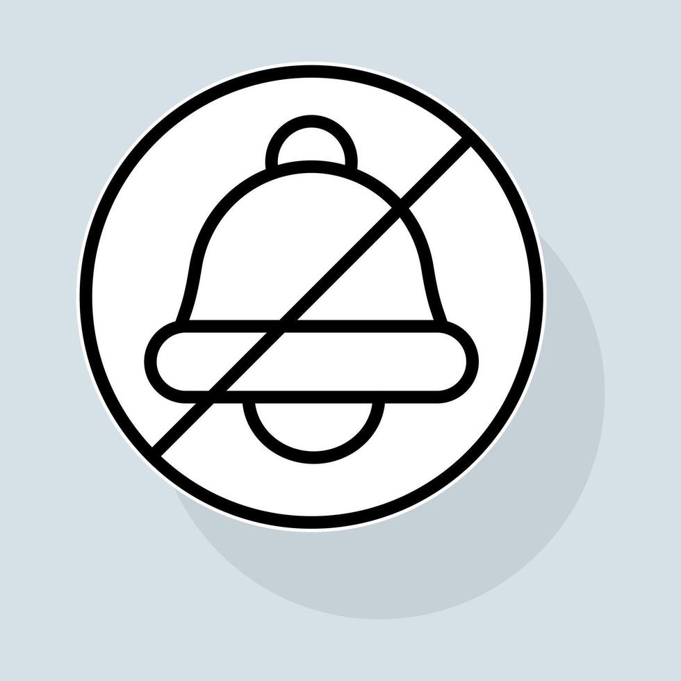 Crossed alarm clock line icon. Ringtone, message, jingle, clock, notification, alarm, unread, phone icon, bell, alarm call. Sound concept. sticker line icon on white background vector