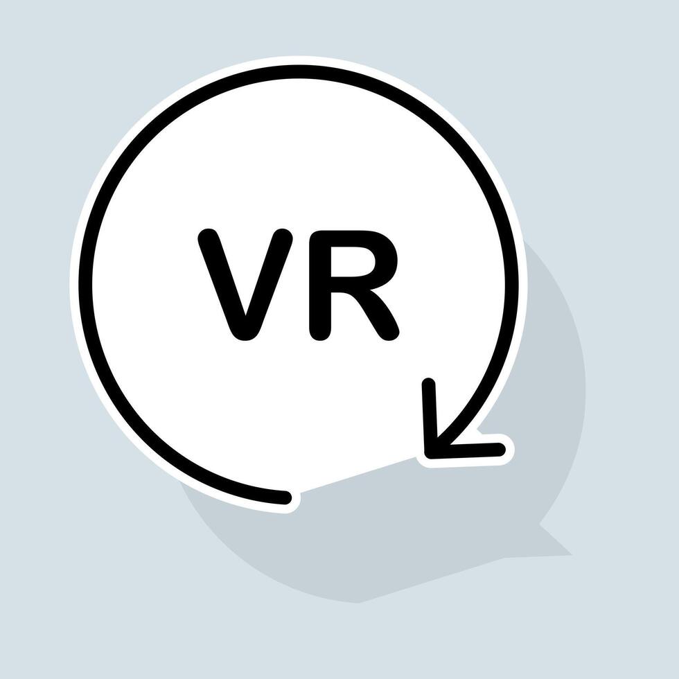 VR system line icon. New generation technologies, glasses, headset, virtual game, virtual reality helmet, gadgets. Technologies concept. sticker line icon on white background vector