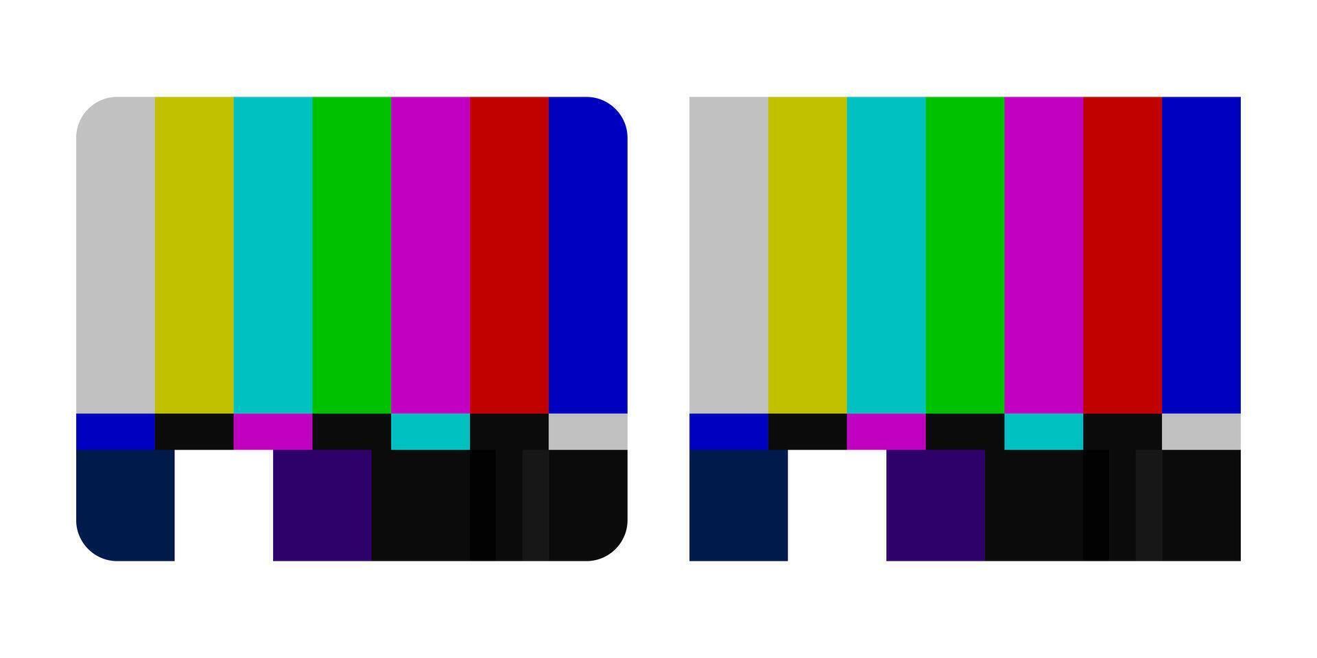 Set of television test chart icon. Screen, remote control, news, antenna, advertising, show, media, plasma. icon for business and advertising vector