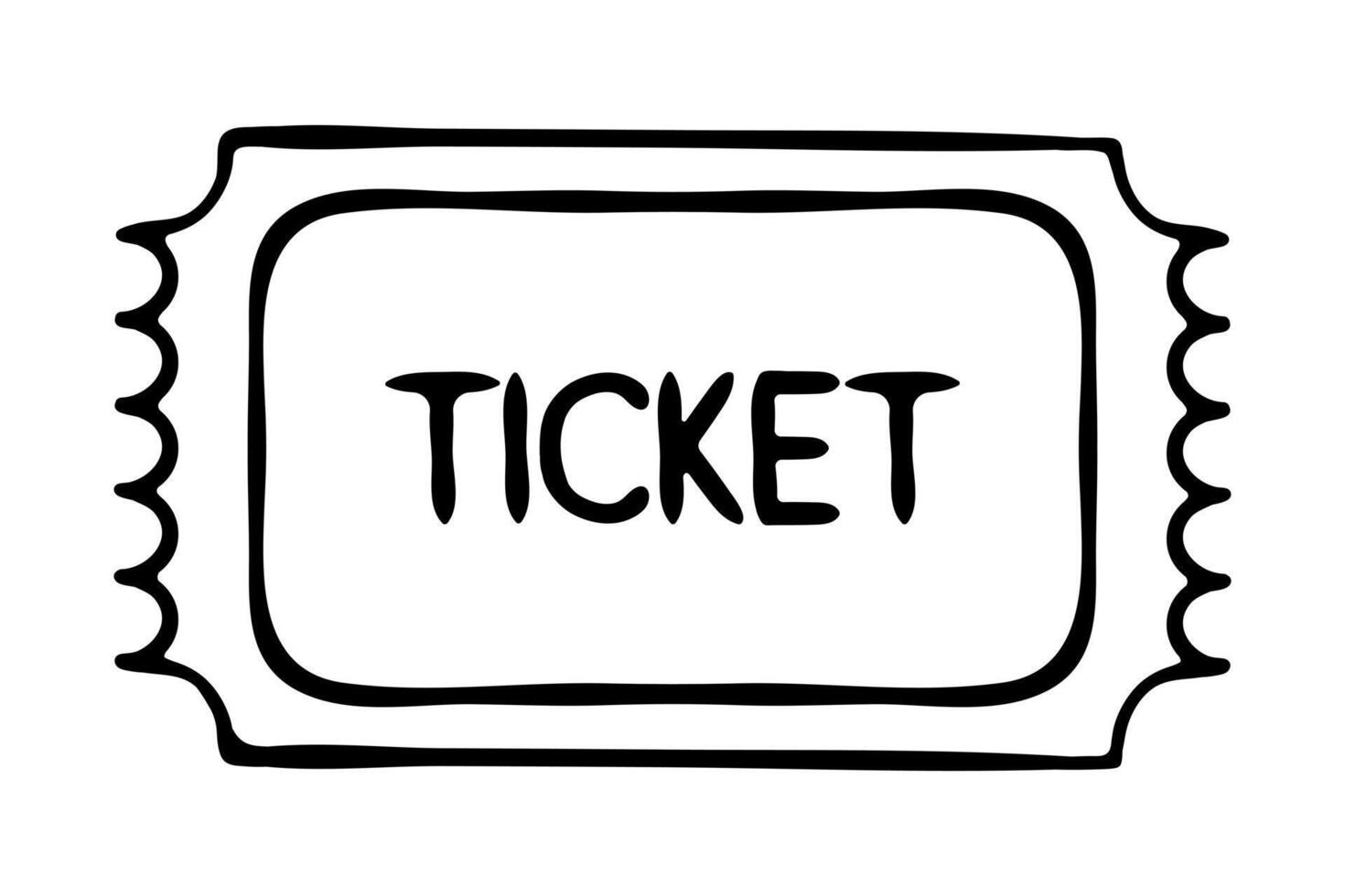Ticket line icon. Train, plane, cinema, theater, travel, tram, ticket office, concert, trip, travel, pass, circus, lottery. icon for business and advertising vector