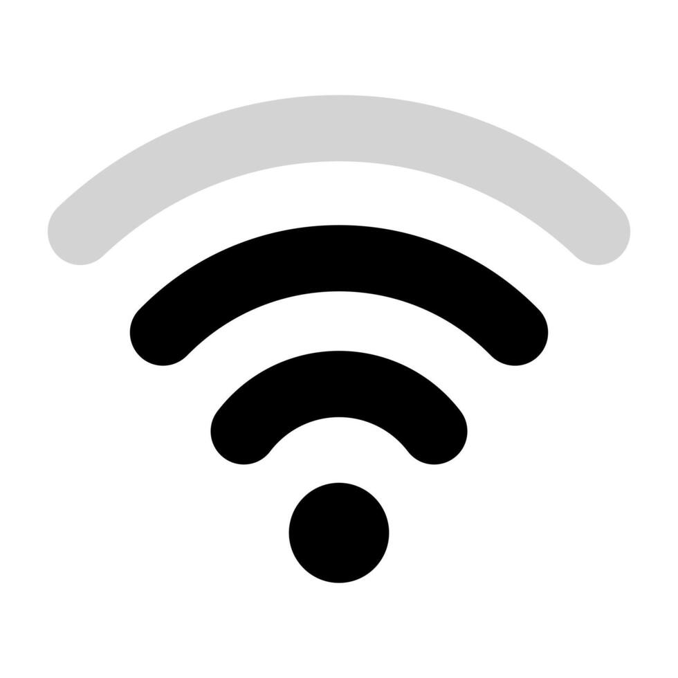 Wi-Fi with unstable connection line icon. Network, communication, website, communication, computer, World Wide Web, Google, social network, online store. icon for business and advertising vector