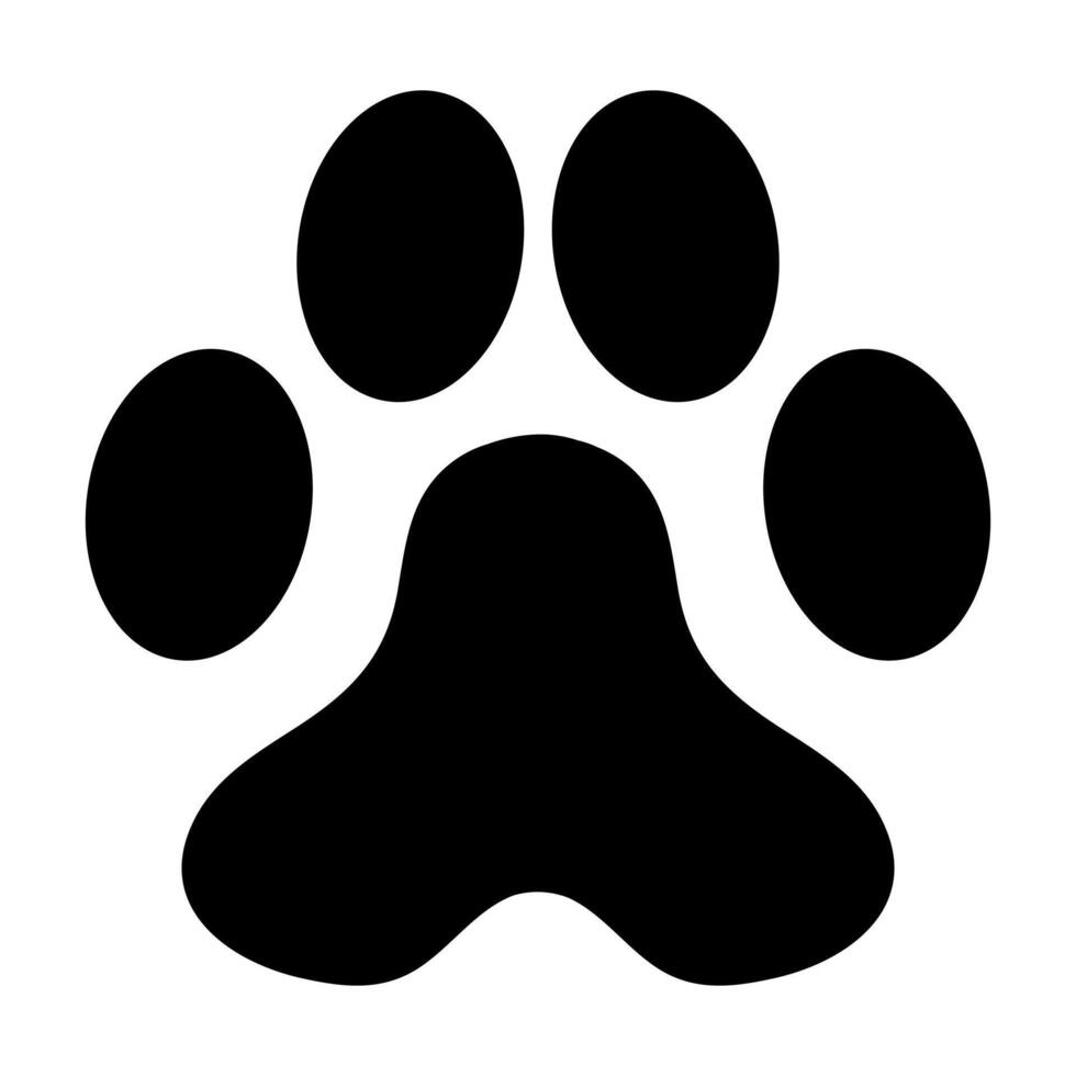 Wolf paw line icon. Claws, beast, trail, animal, leg, tail, fur, pads. icon for business and advertising vector