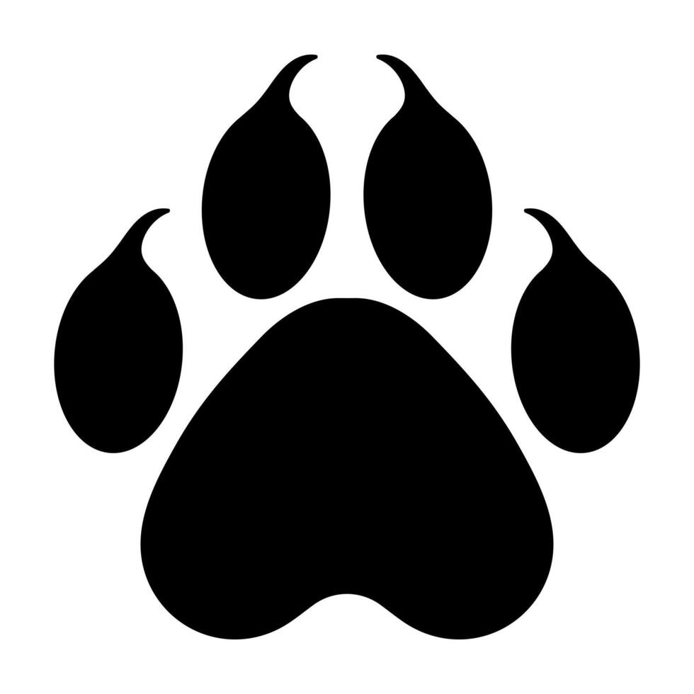 Tiger paw line icon. Claws, beast, trail, animal, leg, tail, fur, pads. icon for business and advertising vector