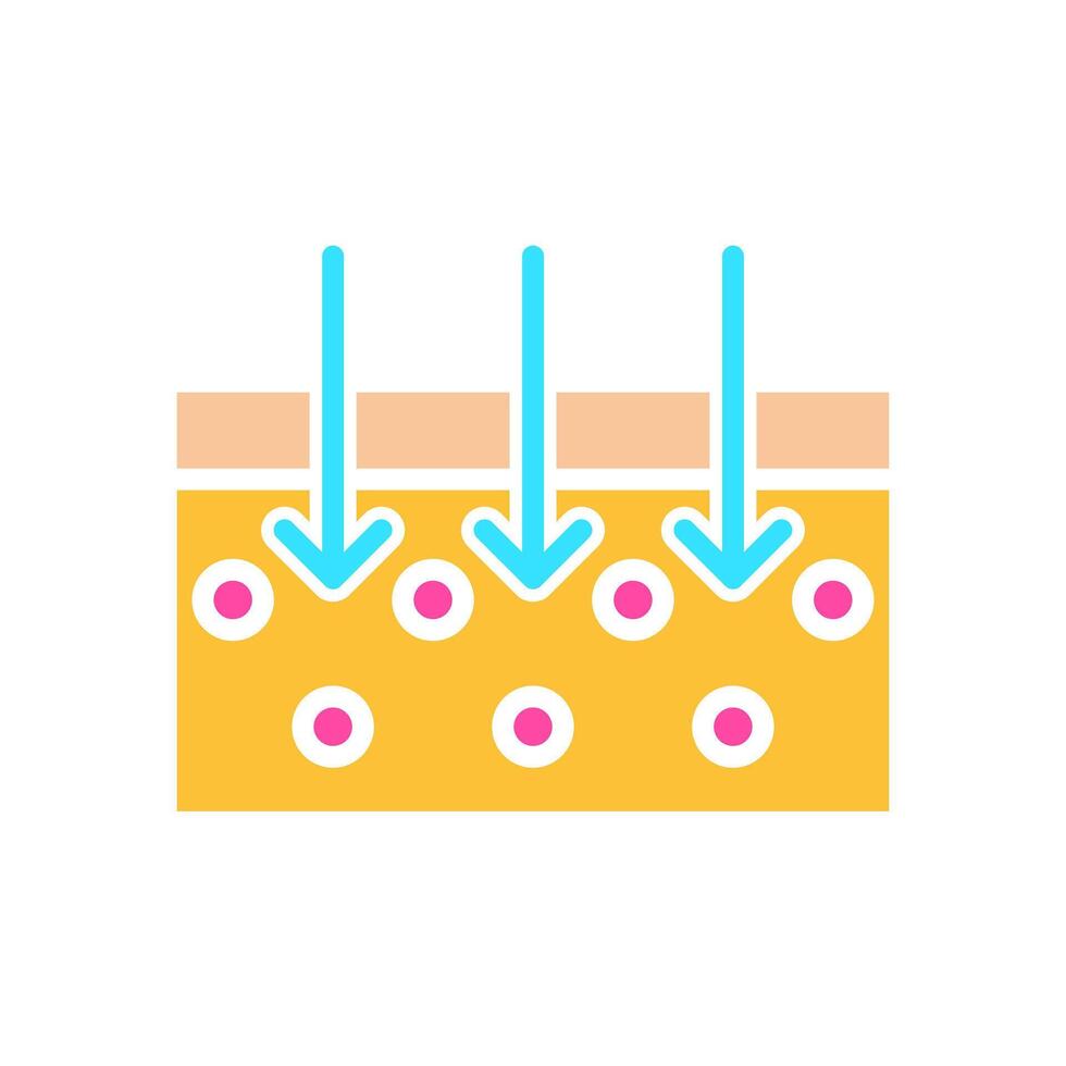 Skin moisturizing line icon. Korean cosmetics, sunscreen, skin protection. colored icon on a white background for business vector