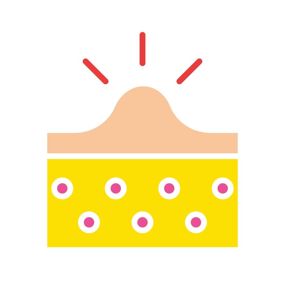 Acne treatment line icon. Cosmetics, moisturizer, face mask, hypoallergenic. colored icon on a white background for business vector
