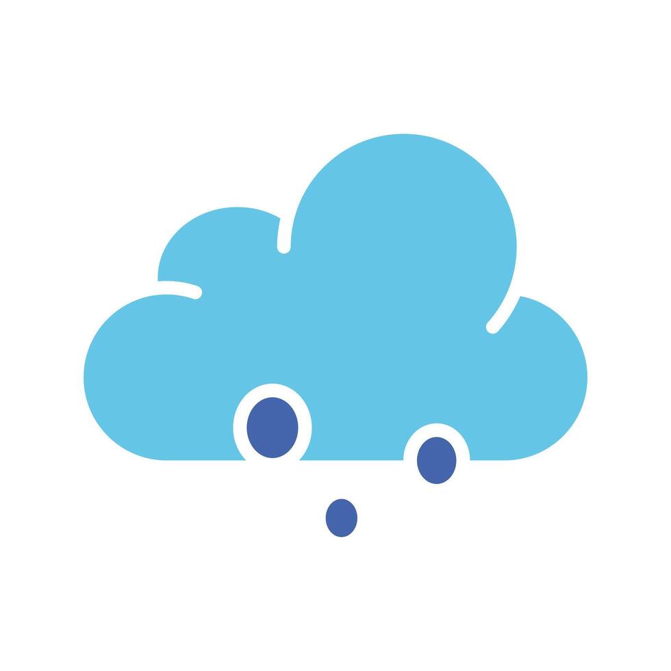 Cloud with rain drops line icon. Cloud, liquid, dew, steam, sun, water, weather, air. colored icon on a white background for business vector