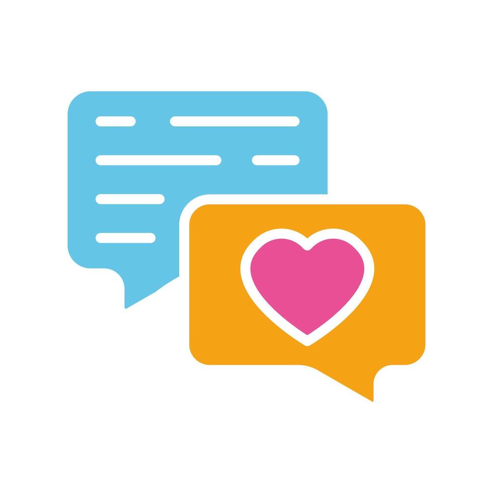 Online correspondence line icon. Communication, dating site, chatting, dialog box. colored icon on a white background for business vector