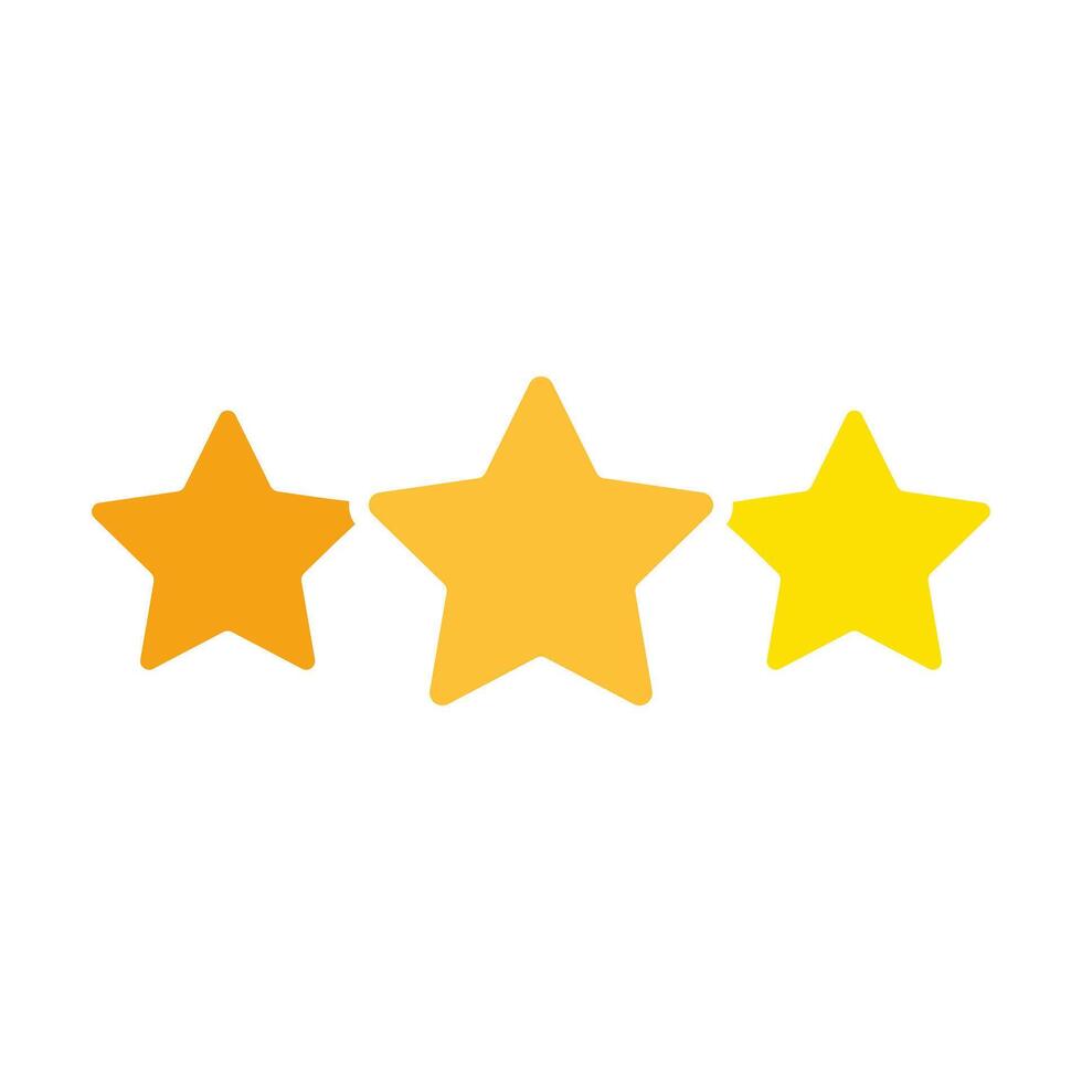 Rating with stars line icon. Favorites, quality, dignity, likes, score,. colored icon on a white background for business vector