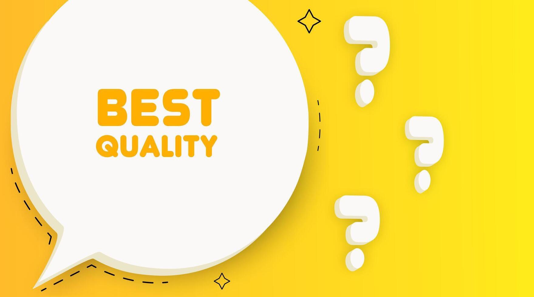 Best quality banner. Speech bubble with Best quality text. Business concept. 2d illustration. Spiral background. line icon for business and advertising vector