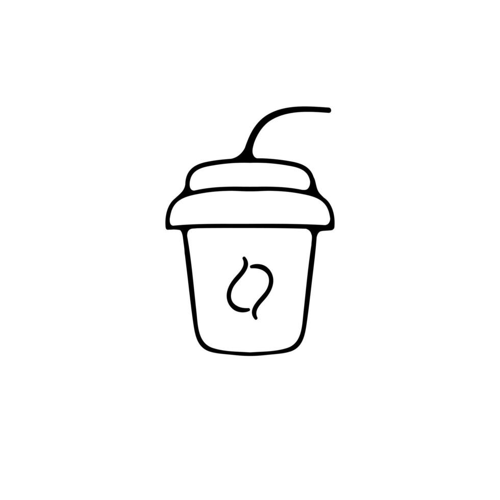 Cup of coffee line icon. Grains, aroma, sugar, milk, cheerfulness, cappuccino, latte. black line icon vector
