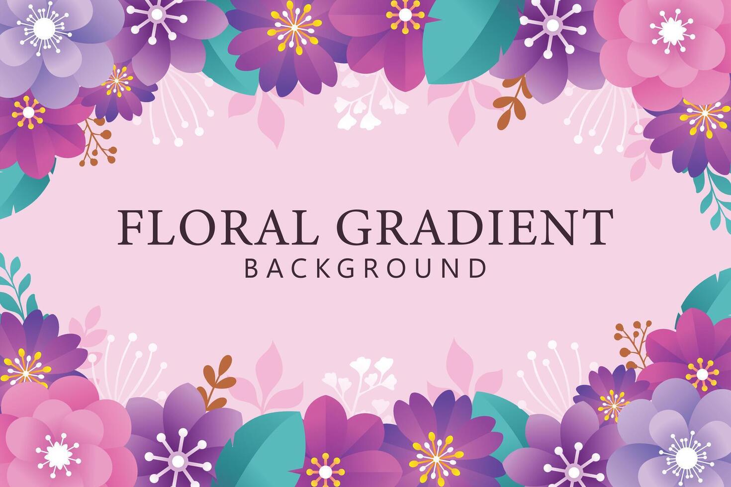 Beautiful Template Colorful floral gradient background vector