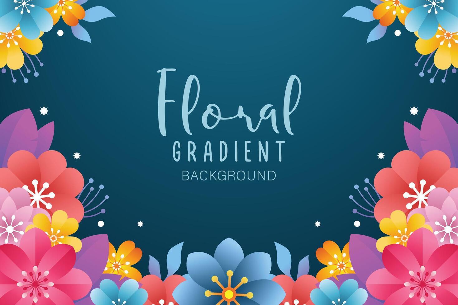 Beautiful Template Colorful floral gradient background vector