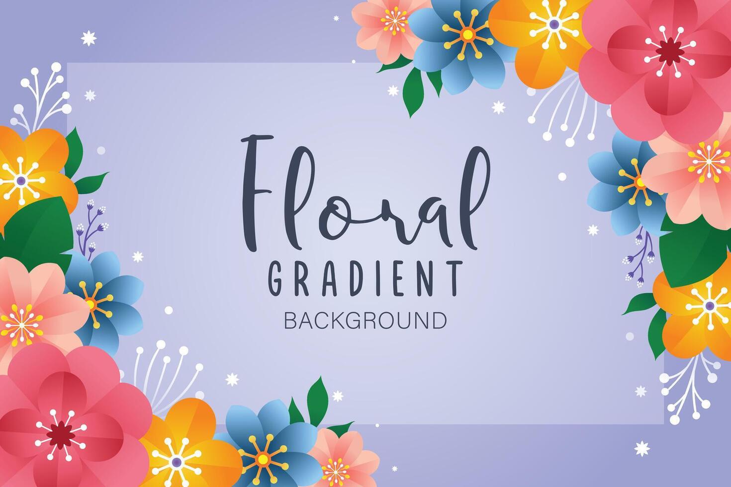 Beautiful Template Colorful floral gradient background vector