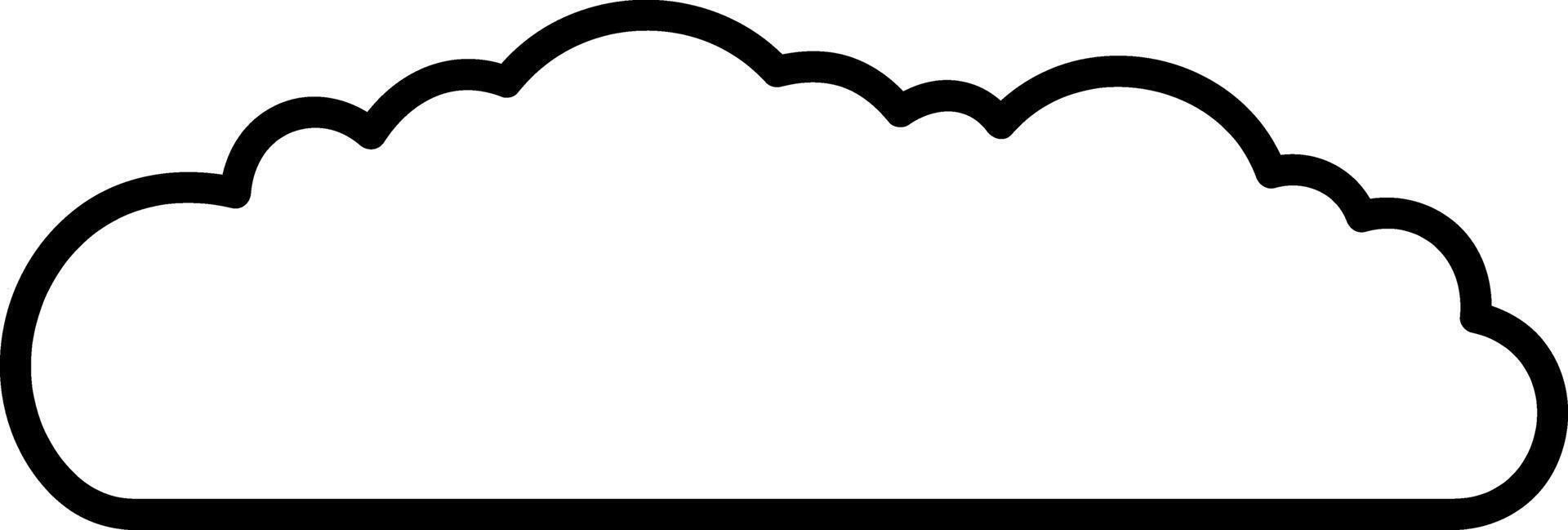 Cloud icon isolated Weather symbol clipart Outline vector