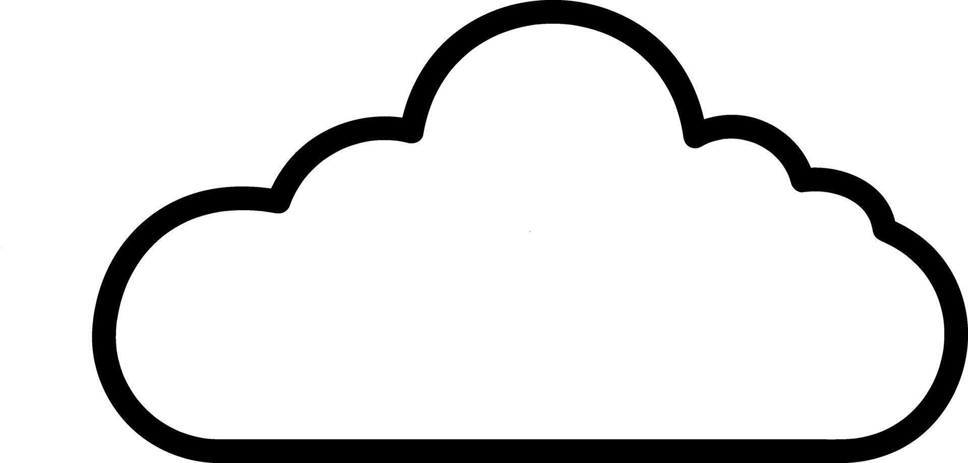 Cloud icon isolated Weather symbol clipart Outline vector