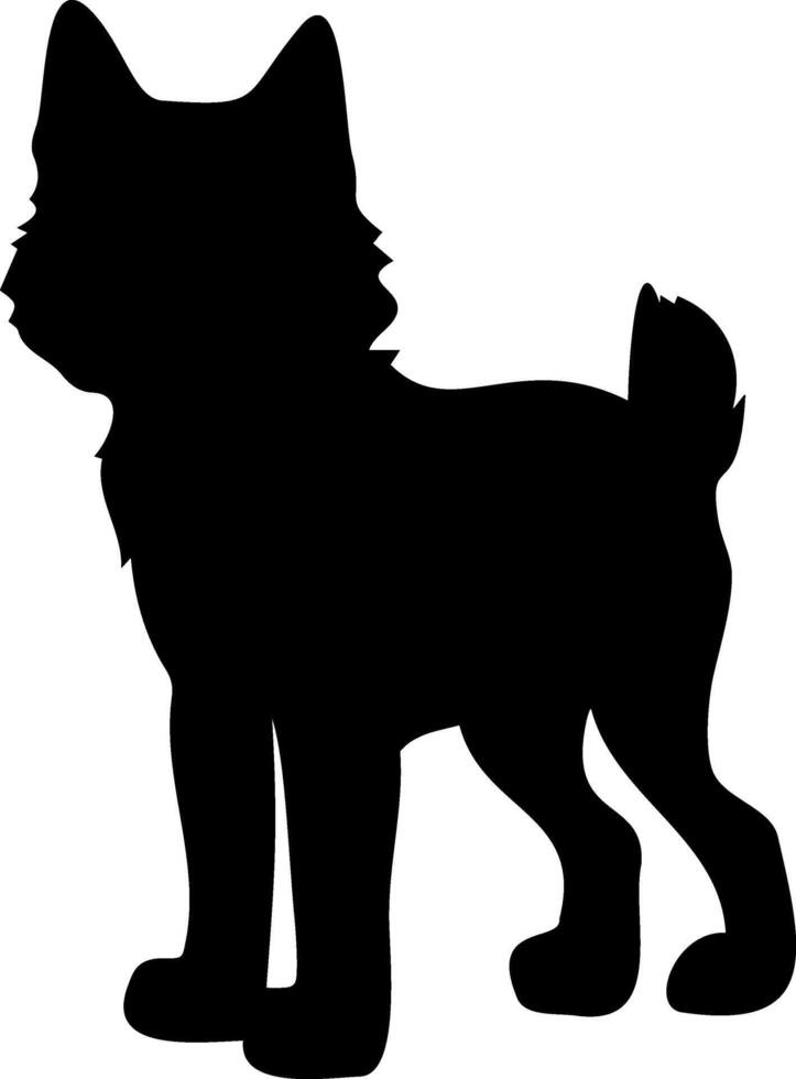Doodle dog Cartoon stencil vector