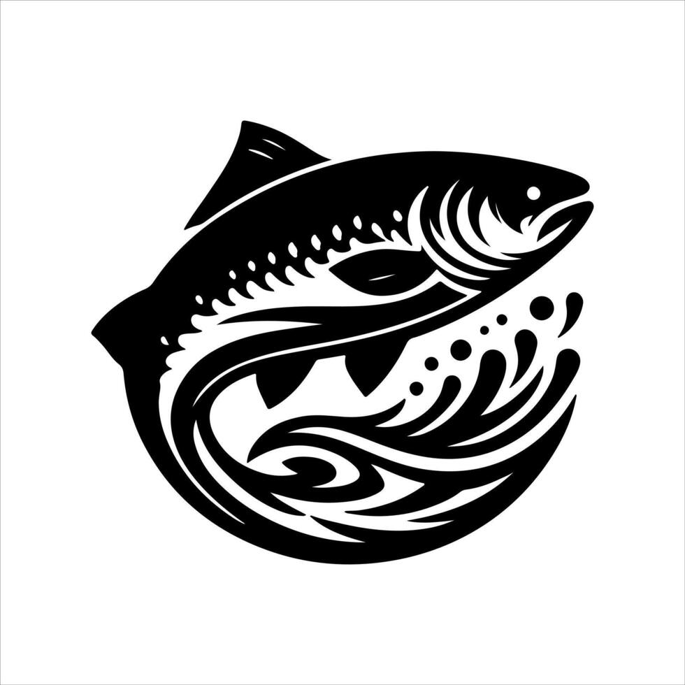 Fish are aquatic vertebrates characterized by gills, fins, and scales. vector