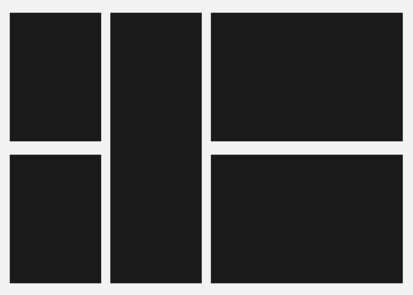 Blank Photo Collage Layout Template vector