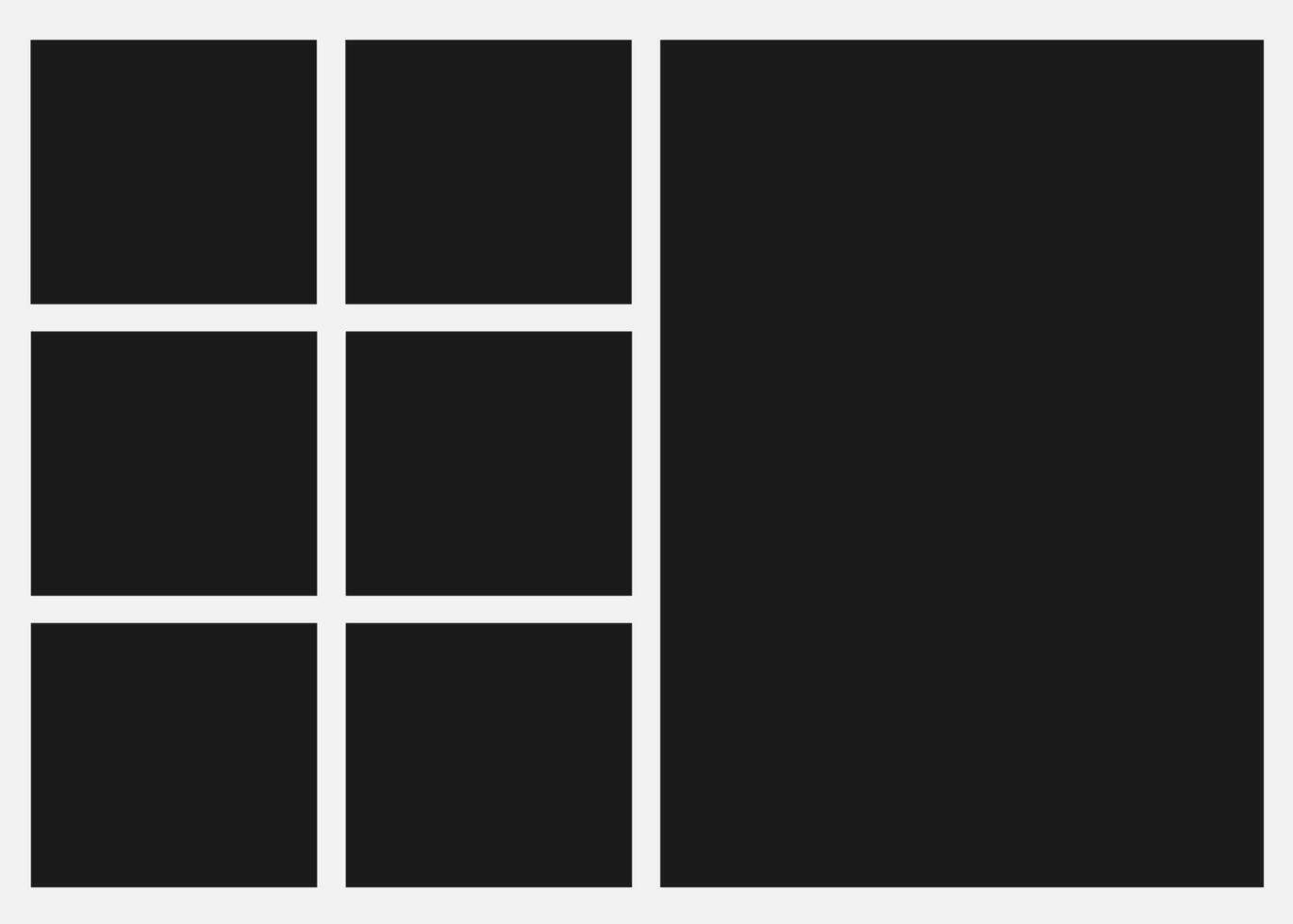 Blank Photo Collage Layout Template vector