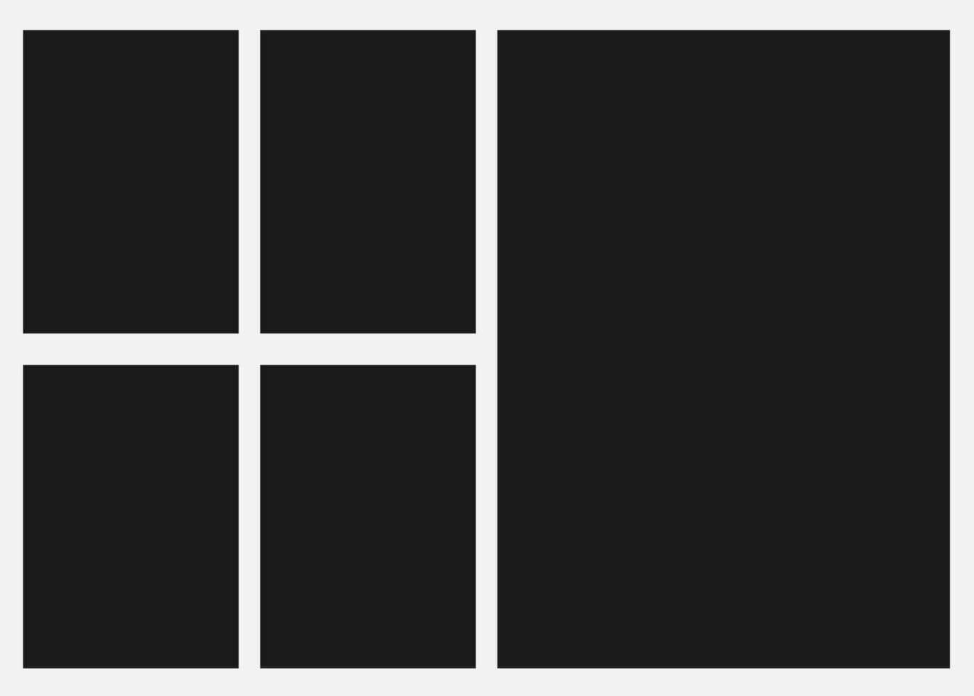 Blank Photo Collage Layout Template vector