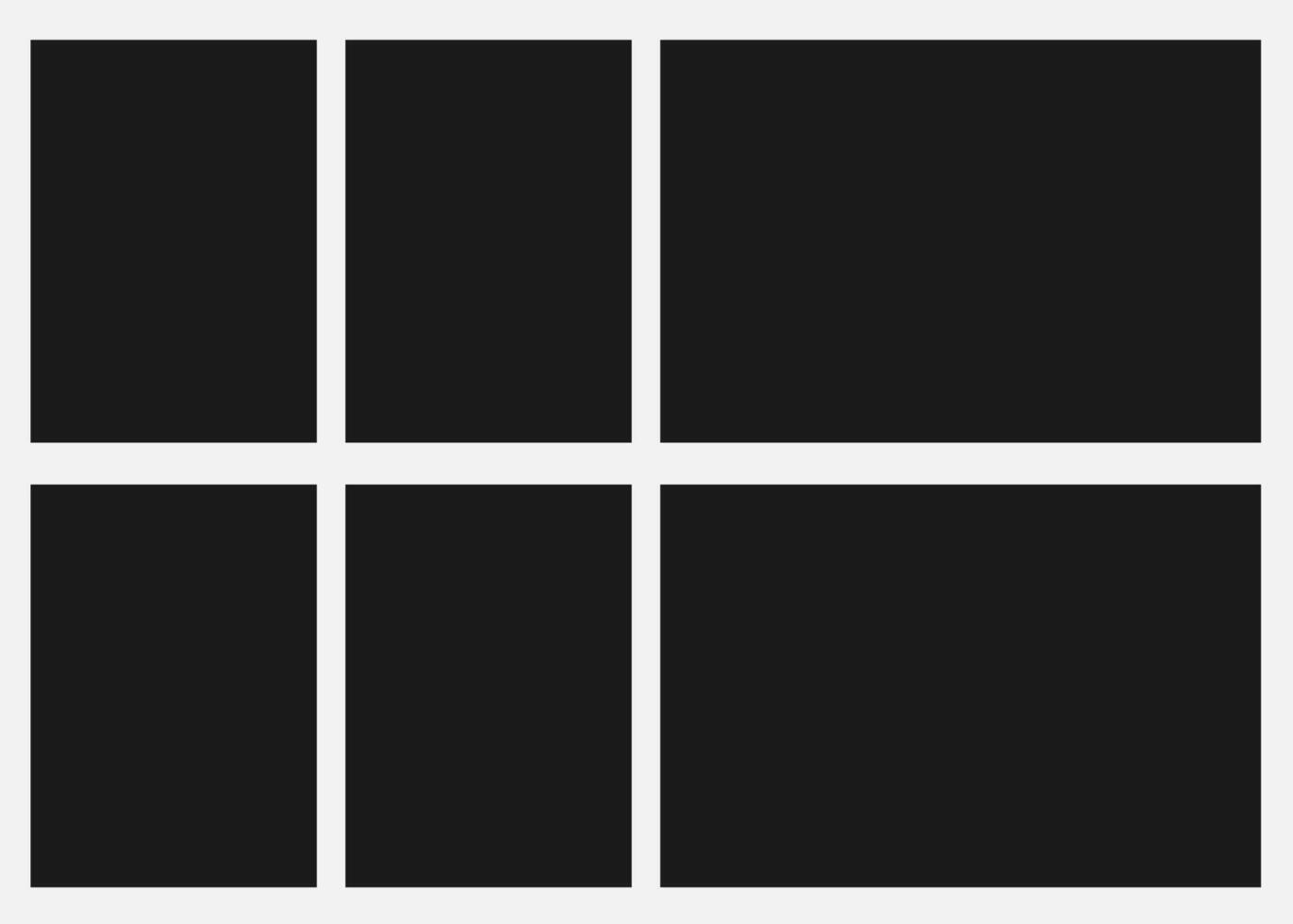 Blank Photo Collage Layout Template vector