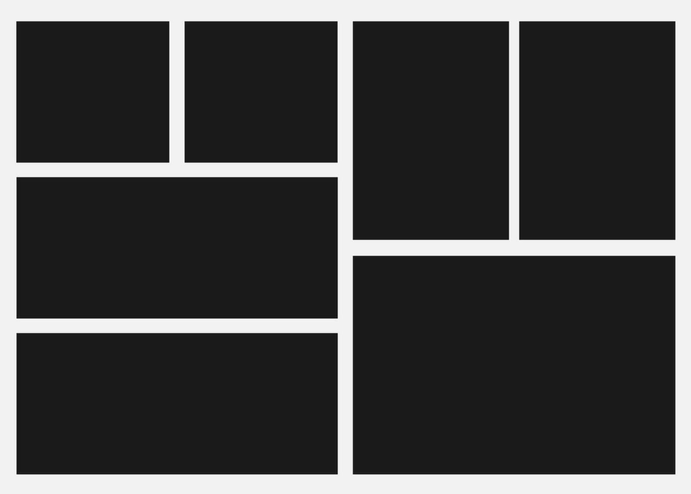 Blank Photo Collage Layout Template vector
