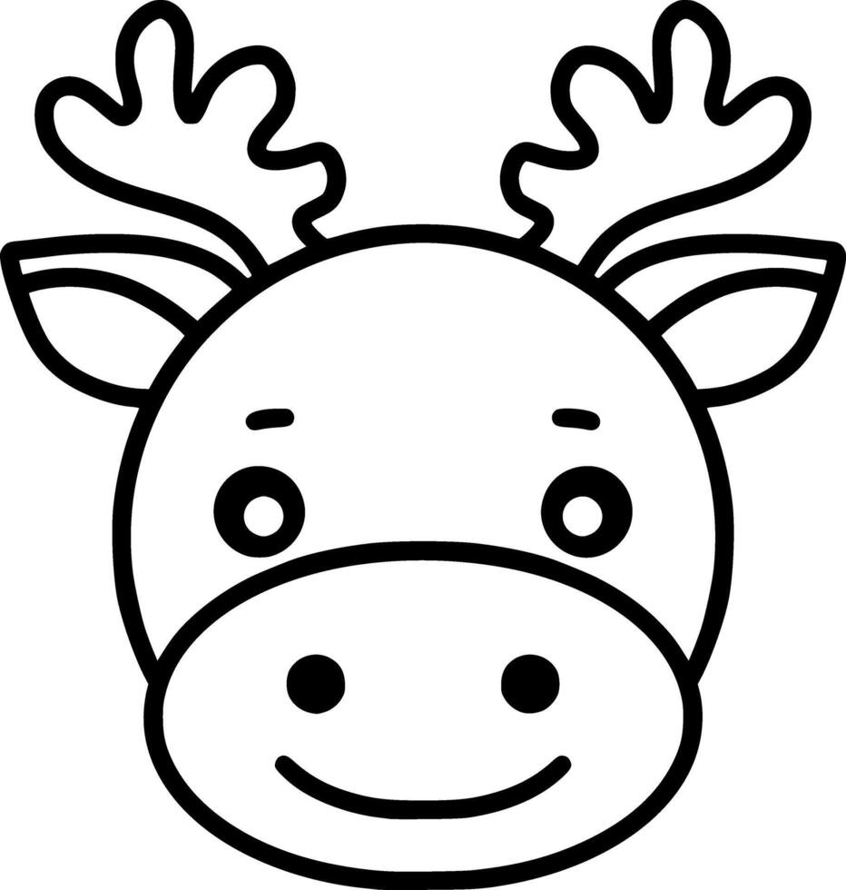 Moose Animal Outline Illustration vector