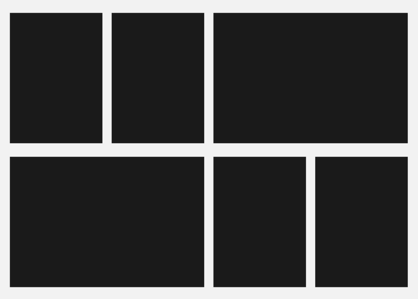 Blank Photo Collage Layout Template vector