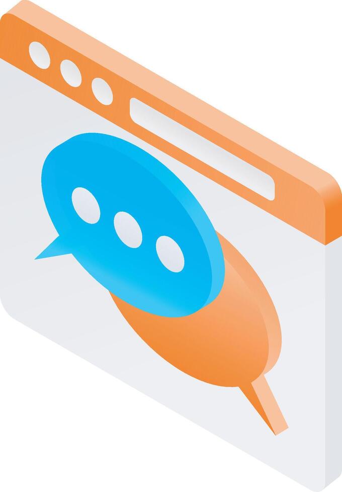 Chatting app on page vector