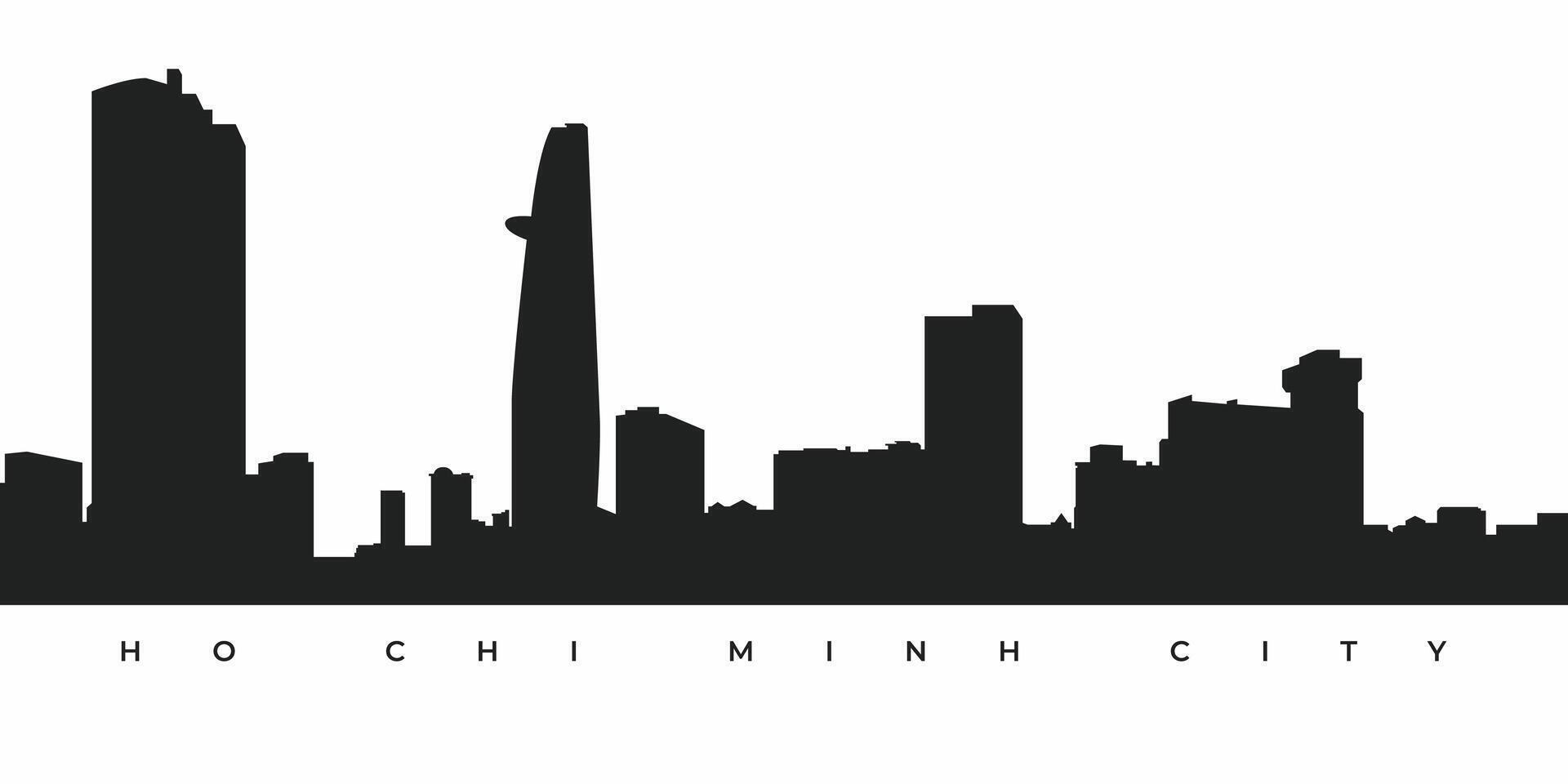 Ho Chi Minh city skyline silhouette vector