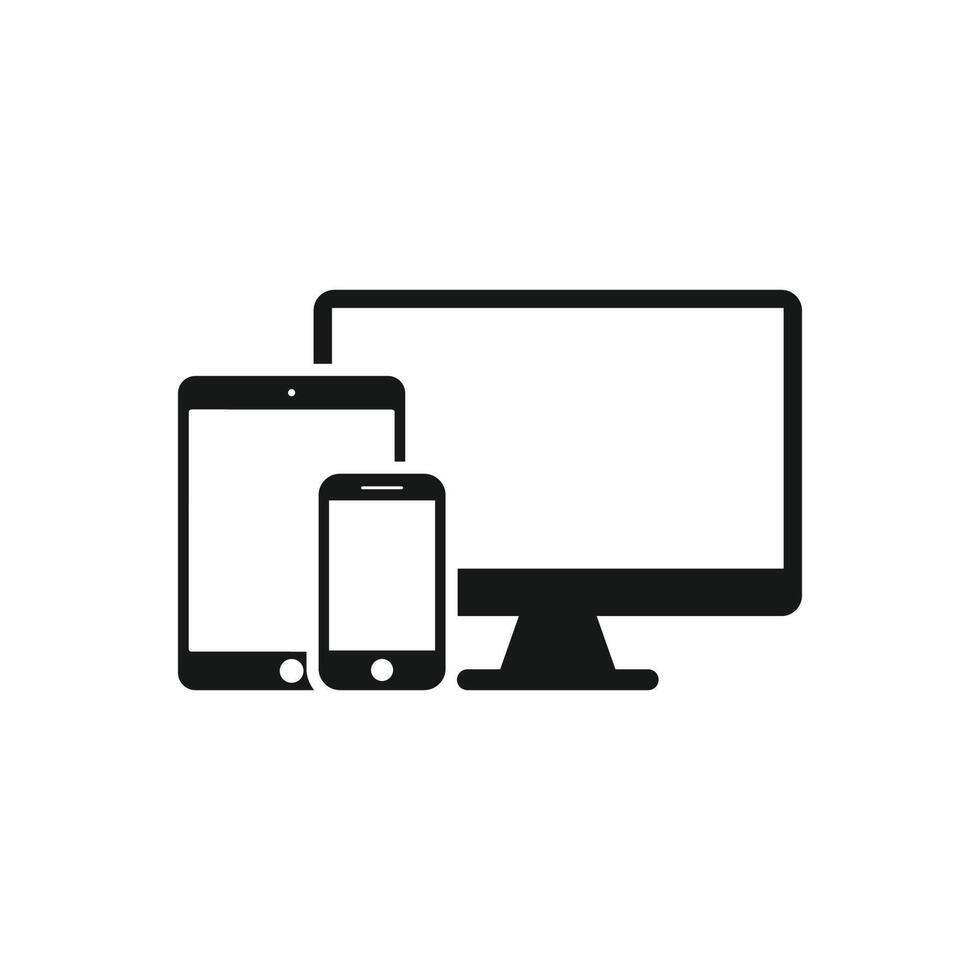 Responsive design icon. Computer, Phone, Tablet icon vector