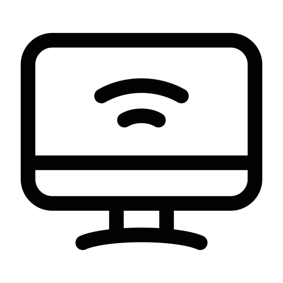 Simple Computer icon. The icon can be used for websites, print templates, presentation templates, illustrations, etc vector