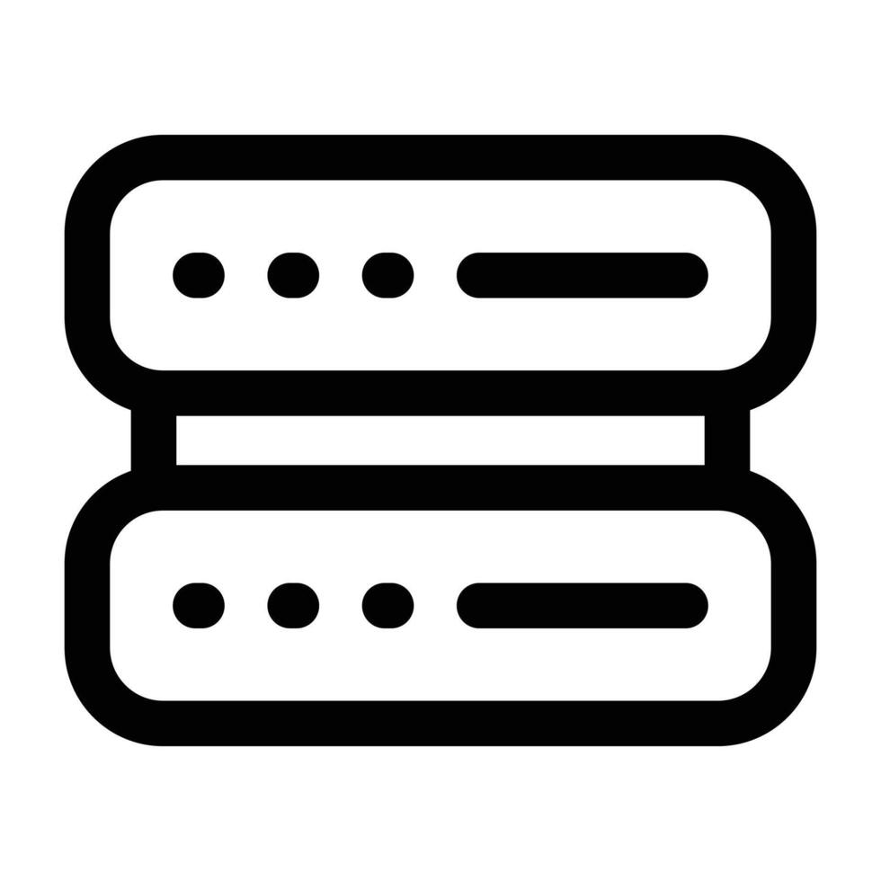 Simple Server icon. The icon can be used for websites, print templates, presentation templates, illustrations, etc vector