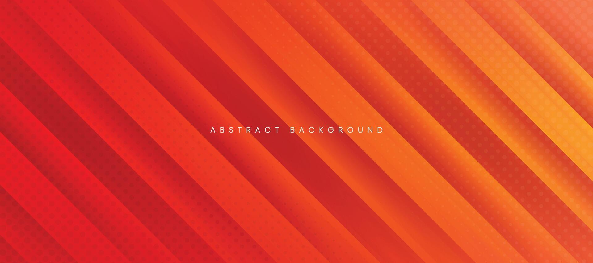 Abstract gradient orange background with diagonal lines and halftones. vector