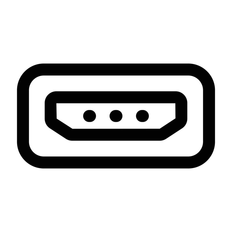 Simple Usb Port icon. The icon can be used for websites, print templates, presentation templates, illustrations, etc vector