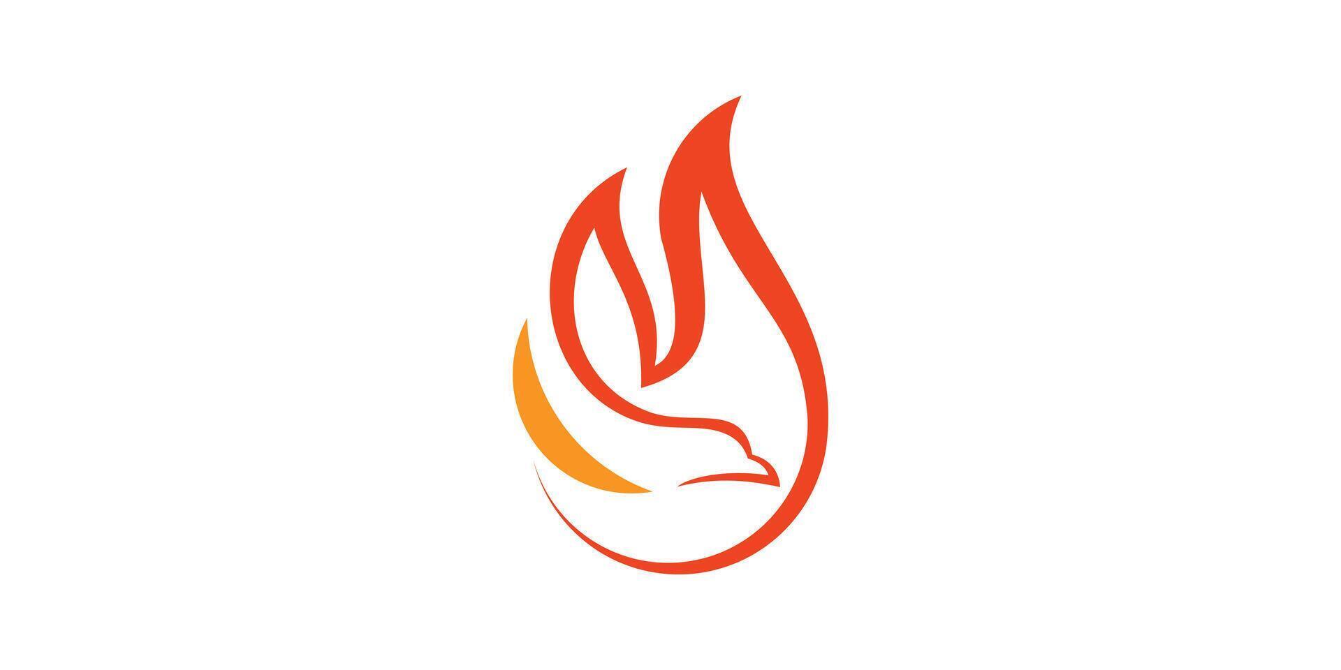 logo design combination of birds and fire, eagle, heat, burn. logo design template, icon, symbol, , creative, idea. vector