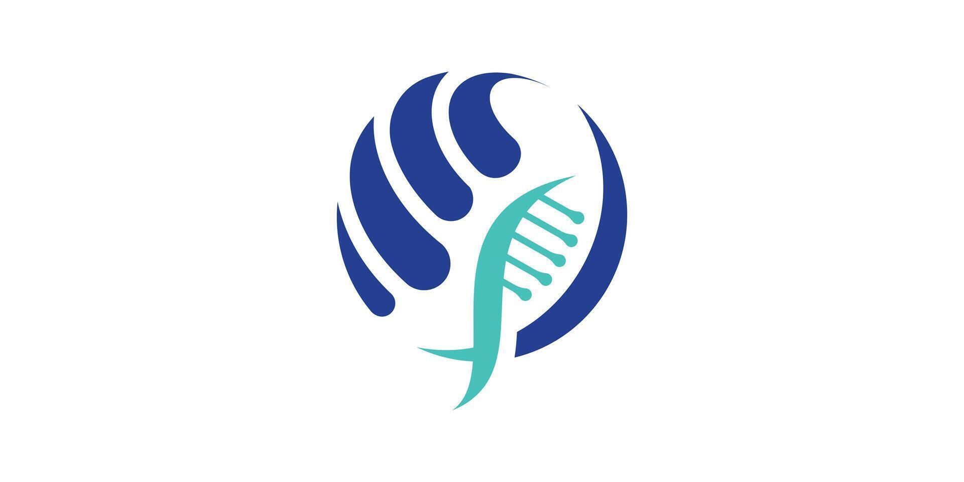 logo design combination of genetics and globe, science, experiment, lab, discovery. logo design template, icon, symbol, , creative, idea. vector