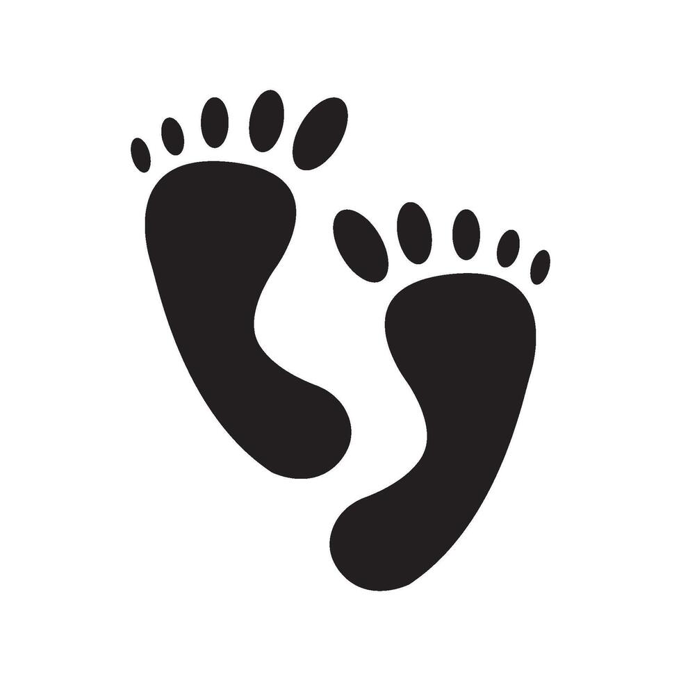 footprint icon symbol vector