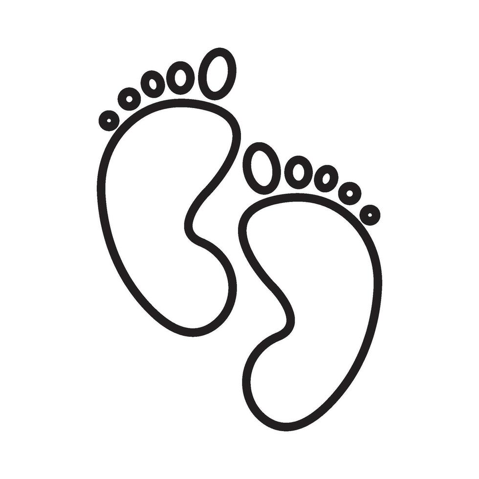 footprint icon symbol vector