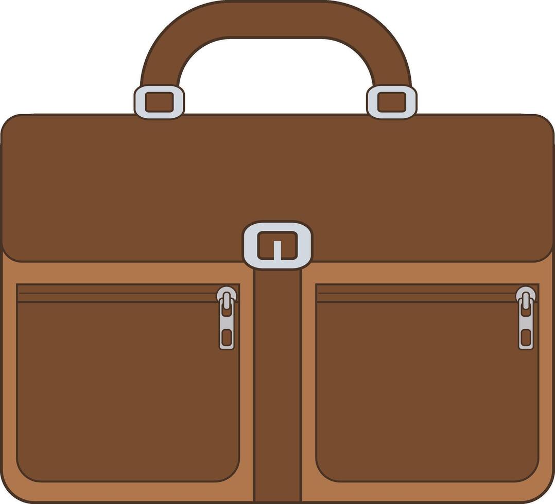 Briefcase Business Work Bag Document Concept Illustration Graphic Element Art Card vector