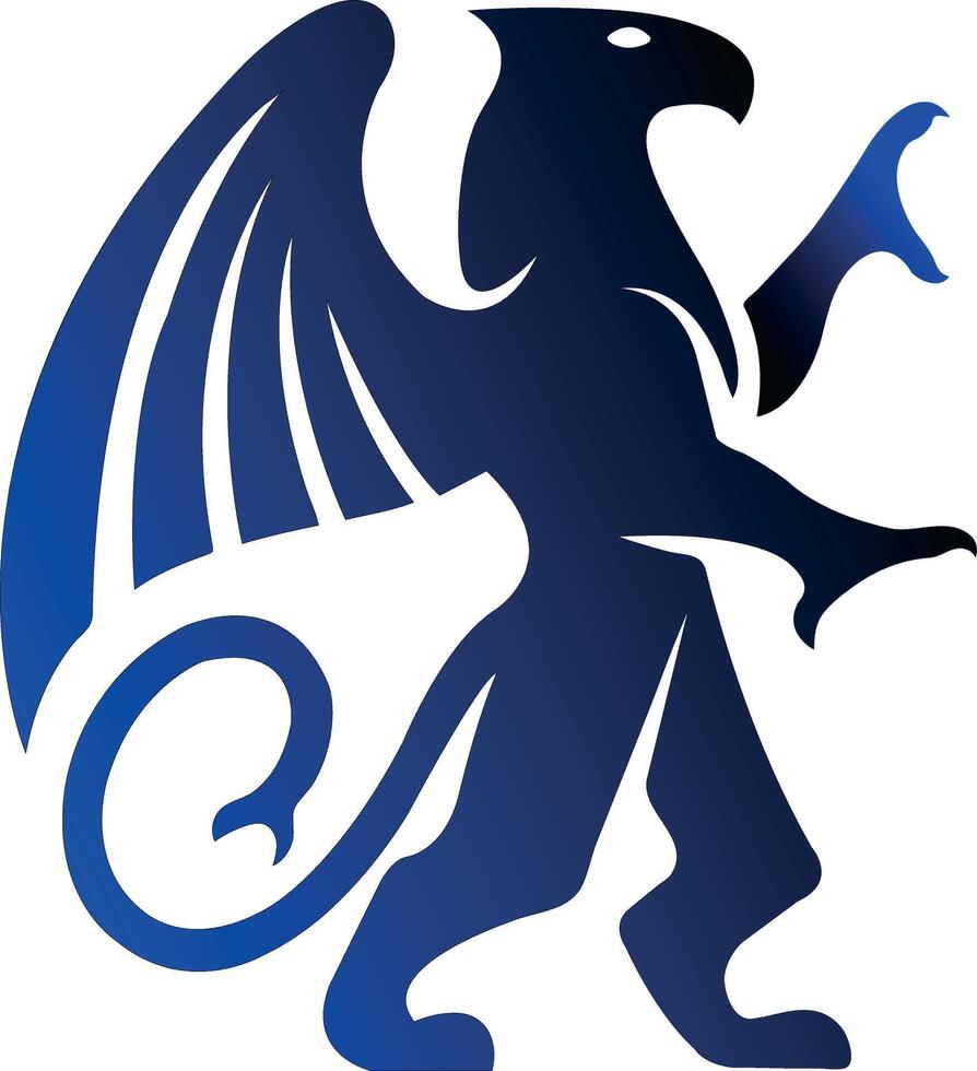 Griffin winged mythical creature coat arms image vector